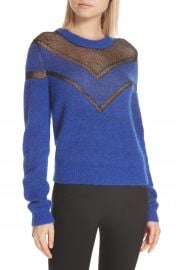 rag  amp  bone Sheer Chevron Sweater at Nordstrom